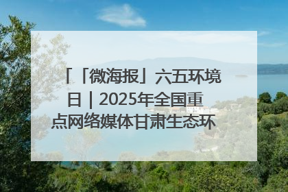 「微海报」六五环境日｜2025年全国重点网络媒体甘肃生态环保行走进兰州新区