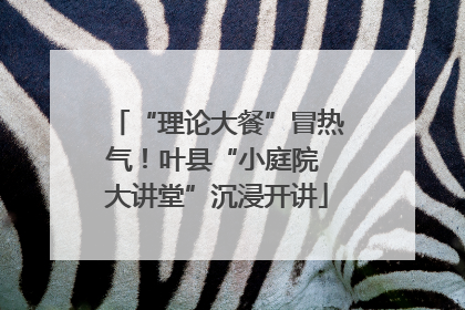 “理论大餐”冒热气！叶县“小庭院 大讲堂”沉浸开讲