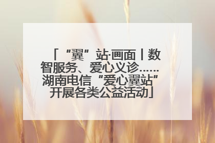 “翼”站·画面丨数智服务、爱心义诊……湖南电信“爱心翼站” 开展各类公益活动