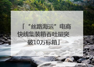 “丝路海运”电商快线集装箱吞吐量突破10万标箱