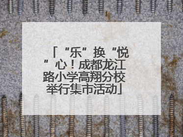 “乐”换“悦”心！成都龙江路小学高翔分校举行集市活动