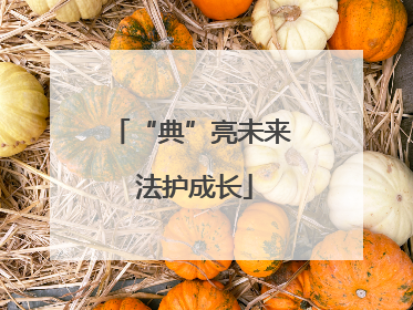 “典”亮未来 法护成长