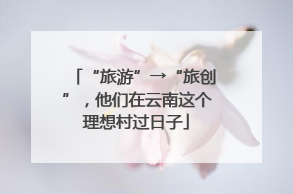 “旅游”→“旅创”，他们在云南这个理想村过日子
