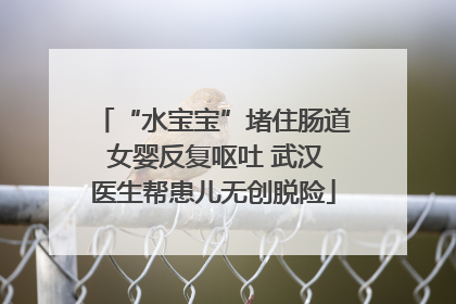 “水宝宝”堵住肠道 女婴反复呕吐 武汉医生帮患儿无创脱险