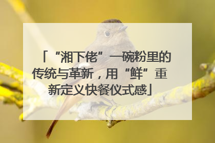 “湘下佬”一碗粉里的传统与革新，用“鲜”重新定义快餐仪式感
