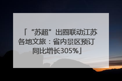 “苏超”出圈联动江苏各地文旅：省内景区预订同比增长305%