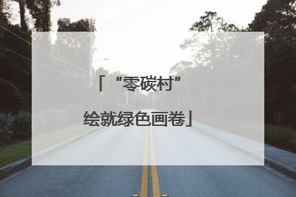 “零碳村” 绘就绿色画卷