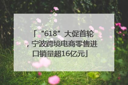 “618”大促首轮，宁波跨境电商零售进口销量超16亿元