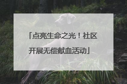 点亮生命之光！社区开展无偿献血活动