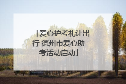 爱心护考礼让出行 德州市爱心助考活动启动