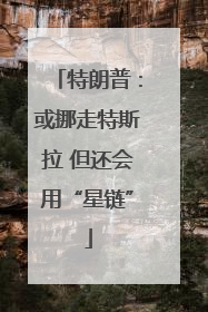 特朗普：或挪走特斯拉 但还会用“星链”