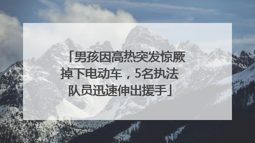 男孩因高热突发惊厥掉下电动车，5名执法队员迅速伸出援手