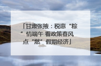 甘肃张掖：税惠“粽”情端午 看政策春风点“燃”假期经济