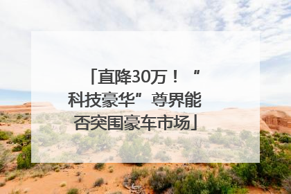 直降30万！“科技豪华”尊界能否突围豪车市场