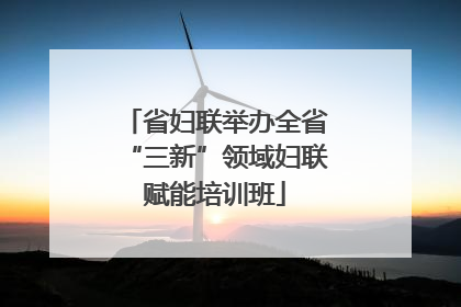 省妇联举办全省“三新”领域妇联赋能培训班