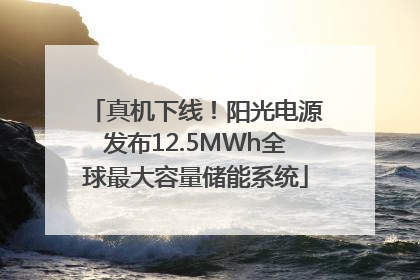 真机下线！阳光电源发布12.5MWh全球最大容量储能系统
