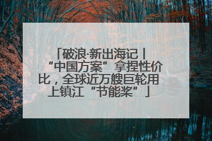 破浪·新出海记丨 “中国方案”拿捏性价比，全球近万艘巨轮用上镇江“节能桨”