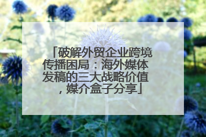 破解外贸企业跨境传播困局：海外媒体发稿的三大战略价值，媒介盒子分享
