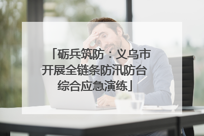 砺兵筑防：义乌市开展全链条防汛防台综合应急演练