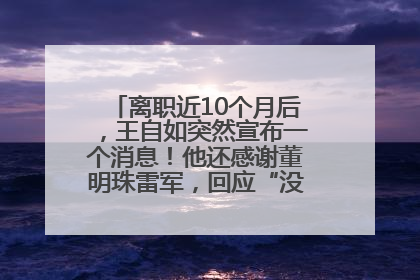 离职近10个月后，王自如突然宣布一个消息！他还感谢董明珠雷军，回应“没看过格力工资条”：真的不那么重要！