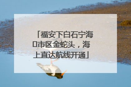 福安下白石宁海⇆市区金蛇头，海上直达航线开通