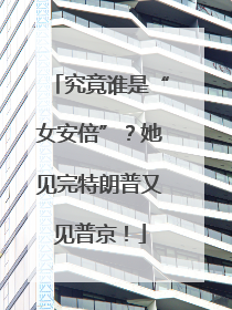 究竟谁是“女安倍”？她见完特朗普又见普京！