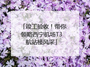 竣工验收！带你领略西宁机场T3航站楼风采