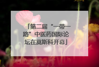 第二届“一带一路”中医药国际论坛在莫斯科开幕