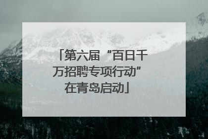 第六届“百日千万招聘专项行动”在青岛启动