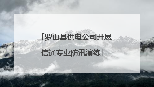 罗山县供电公司开展信通专业防汛演练