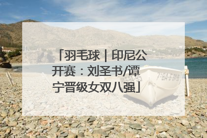 羽毛球｜印尼公开赛：刘圣书/谭宁晋级女双八强