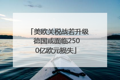 美欧关税战若升级 德国或面临2500亿欧元损失