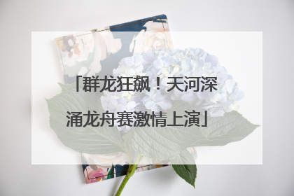 群龙狂飙！天河深涌龙舟赛激情上演