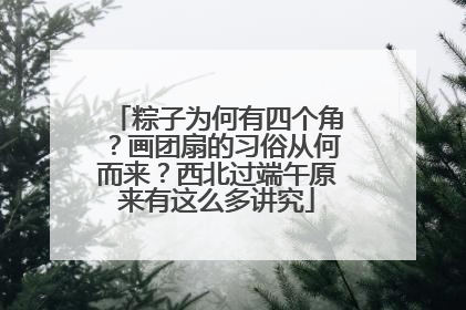 粽子为何有四个角？画团扇的习俗从何而来？西北过端午原来有这么多讲究