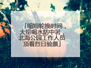 缩短轮换时间，大量喝水防中暑，北海公园工作人员顶着烈日验票