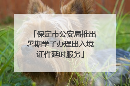 保定市公安局推出暑期学子办理出入境证件延时服务