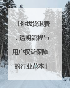 你我贷退费：透明流程与用户权益保障的行业范本