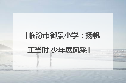 临汾市御景小学：扬帆正当时 少年展风采