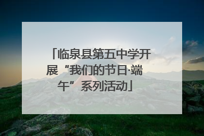 临泉县第五中学开展“我们的节日·端午”系列活动