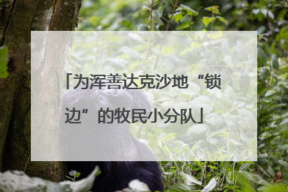 为浑善达克沙地“锁边”的牧民小分队