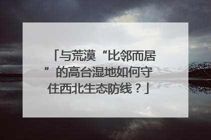 与荒漠“比邻而居”的高台湿地如何守住西北生态防线？