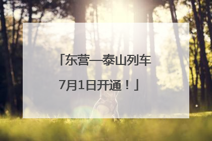 东营—泰山列车7月1日开通！