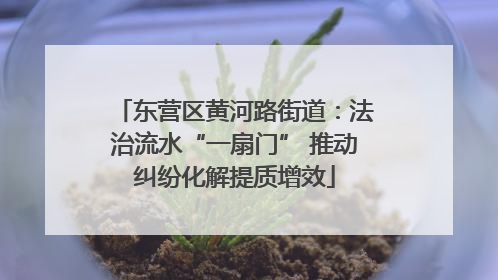 东营区黄河路街道：法治流水“一扇门” 推动纠纷化解提质增效