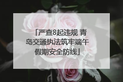 严查8起违规 青岛交通执法筑牢端午假期安全防线