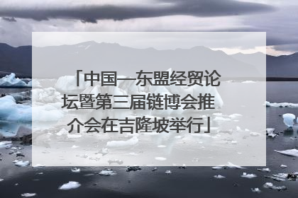 中国—东盟经贸论坛暨第三届链博会推介会在吉隆坡举行