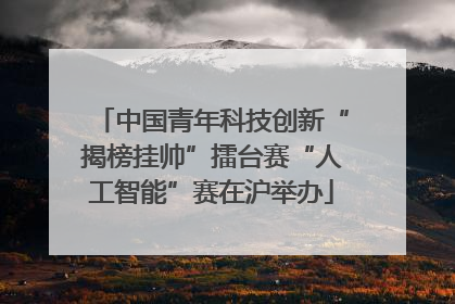 中国青年科技创新“揭榜挂帅”擂台赛“人工智能”赛在沪举办