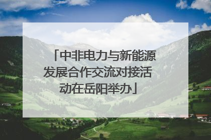 中非电力与新能源发展合作交流对接活动在岳阳举办