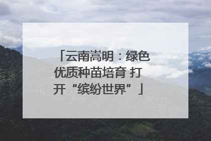 云南嵩明：绿色优质种苗培育 打开“缤纷世界”