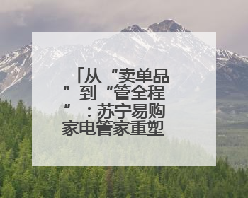 从“卖单品”到“管全程”：苏宁易购家电管家重塑服务价值链