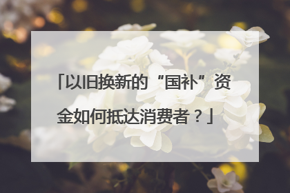 以旧换新的“国补”资金如何抵达消费者？